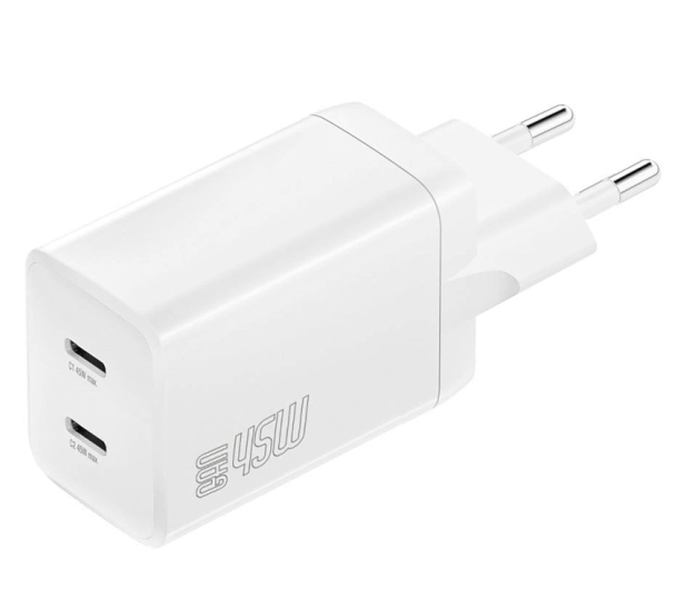 4smarts Wall Charger PDPlug Dual 45W GaN 2C white 540400 - 1473766 - zdjęcie 2